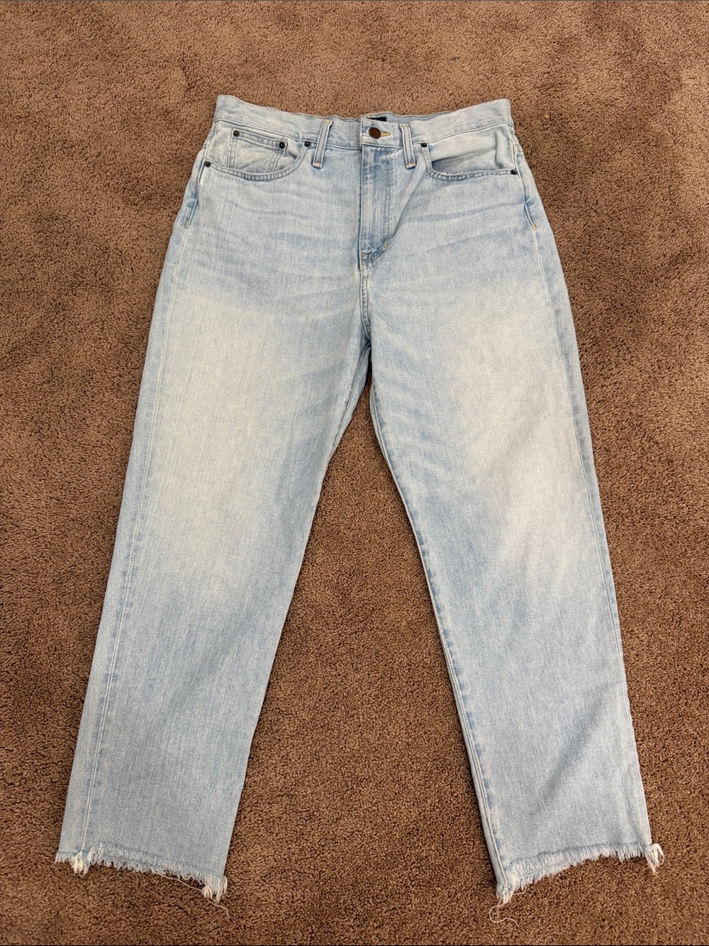 Something Navy Light Wash High-Rise Cropped Jeans - Light Blue
